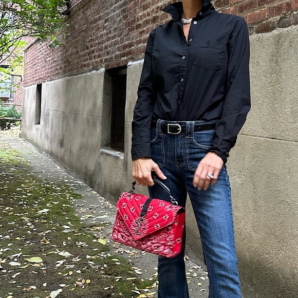 YSL PAISLEY BANDANA CROSS BODY BAG DETACHABLE LINK STRAP - Picture 10 of 10